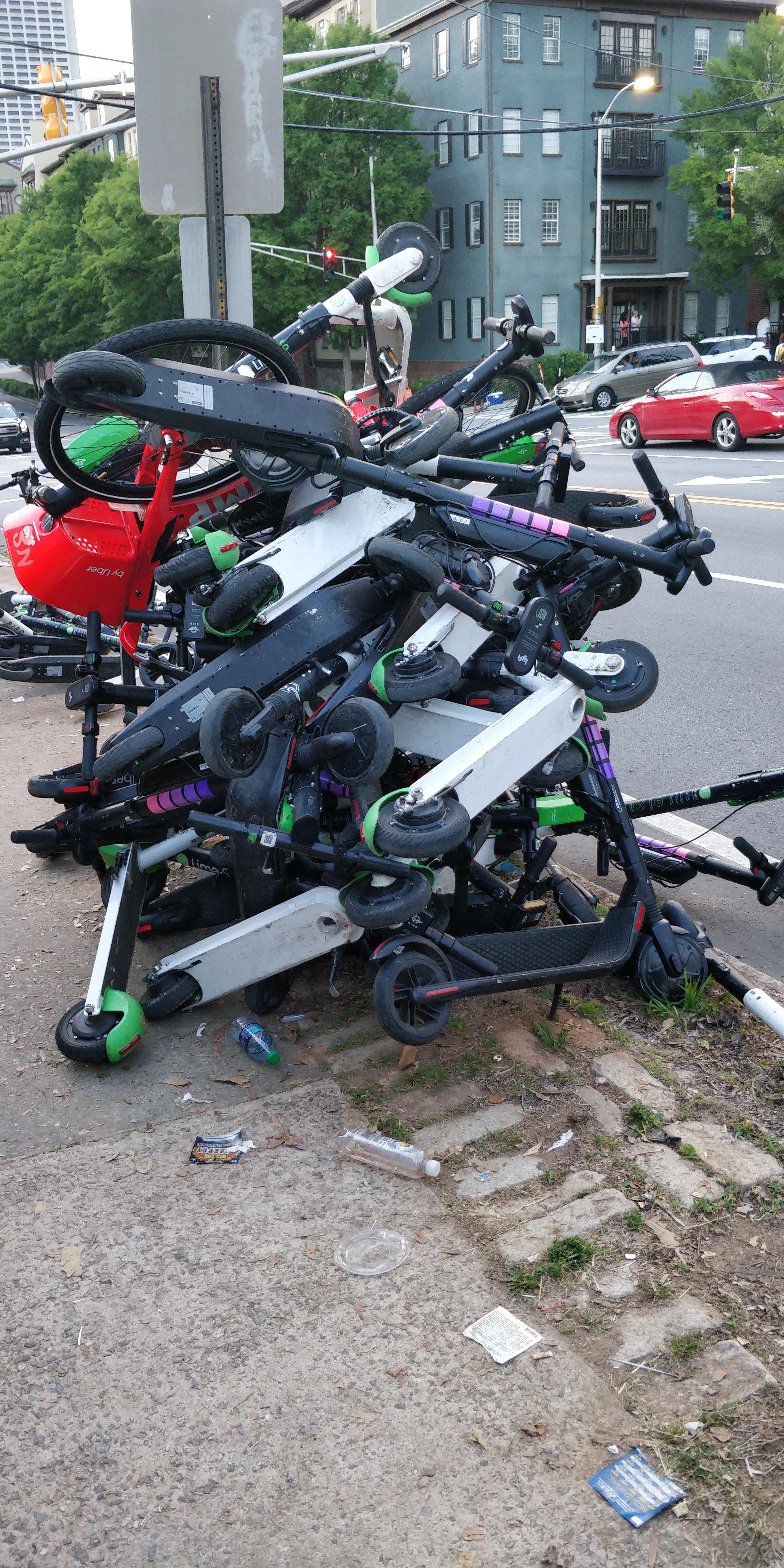 Funky Picnic: A Place to Charge Your Scooter